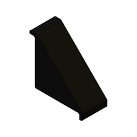 MODULAR SOLUTIONS ALUMINUM GUSSET 30MM X 60MM BLACK PLASTIC CAP COVER FOR 40-150-1, FOR A FINISHED APPEARANCE